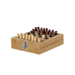 Bambus-Spieleset mit Schachbrett und Etui dritte Ansicht