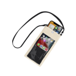 Umhängetasche aus Kunstleder mit Sichtfenster und Touchfunktion dritte Ansicht