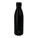Thermoflasche aus recyceltem Edelstahl mit Schraubverschluss 500 ml farbe schwarz erste Ansicht