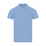 Unisex Poloshirt aus Piqué Baumwolle, kurzarm, 180 g/m² farbe hellblau erste Ansicht