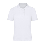 Damen Poloshirt kurzarm aus Baumwoll Piqué, weiß, 180 g/m² farbe weiß erste Ansicht
