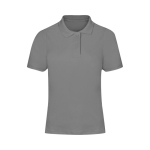 Damen Poloshirt aus Baumwoll Piqué, kurzarm, 180 g/m² farbe grau erste Ansicht