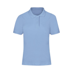 Damen Poloshirt aus Baumwoll Piqué, kurzarm, 180 g/m² farbe hellblau erste Ansicht