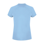 Technisches Damen T-Shirt mit Raglanärmel aus Polyester 135 g/m² farbe hellblau erste Ansicht