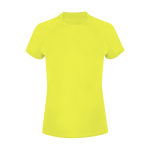 Technisches Damen T-Shirt mit Raglanärmel aus Polyester 135 g/m² farbe neongelb erste Ansicht