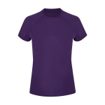 Technisches Damen T-Shirt mit Raglanärmel aus Polyester 135 g/m² farbe purpurfarben erste Ansicht