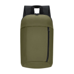 Unternehmensrucksack aus Kunstleder mit Reißverschluss farbe dunkelgrün erste Ansicht