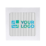 Weiße Holzstifte in 12er-Box für Digitalgravur Ansicht mit Druckbereich