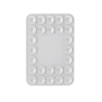 Magnetischer Smartphone-Halter aus Silikon mit Saugnapf farbe weiß erste Ansicht