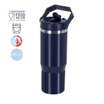 Thermobecher mit Doppelwand, Strohhalm und Tragegriff 900 ml