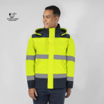 Unisex-High-Visibility-Jacke mit Kapuze, regen- und windabweisend