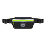 Sport-Bauchtasche aus Polyester mit wiederaufladbarer Frontleuchte farbe schwarz erste Ansicht