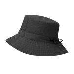 Weicher Nylon Bucket Hat mit Kordelzug, verstellbar farbe schwarz erste Ansicht