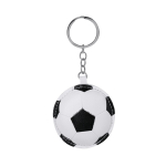 Schlüsselanhänger in Fußballform aus Kunstleder farbe weiß erste Ansicht