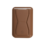 Kartenhalter Ständer aus Kunstleder mit Magnet für Smartphone farbe braun erste Ansicht