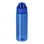 Transluzente 750 ml Flasche mit Trinksystem und Tragegriff farbe blau erste Ansicht