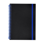 A5-Ringbuch mit farbigem Gummibandverschluss, linierte Seiten farbe blau erste Ansicht