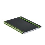 A5-Ringbuch mit farbigem Gummibandverschluss, linierte Seiten zweite Ansicht