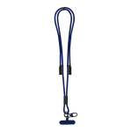 Handy-Lanyard aus RPET-Polyester mit integriertem Ladekabel farbe marineblau erste Ansicht