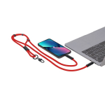 Handy-Lanyard aus RPET-Polyester mit integriertem Ladekabel dritte Ansicht