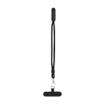 Verstellbares Handy-Armband mit Metallkarabiner und Ständer farbe schwarz erste Ansicht