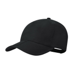 5-Panel-Kappe aus Mikrofaser mit verstellbarem Klettverschluss farbe schwarz erste Ansicht