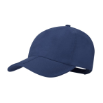 5-Panel-Kappe aus Mikrofaser mit verstellbarem Klettverschluss farbe marineblau erste Ansicht