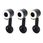 Ringlicht mit Ventilator aus ABS und Handyhalterung 500 mAh dritte Ansicht