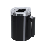 Edelstahl-Mixtasse mit Schiebedeckel 400 ml zweite Ansicht