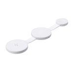 Magnetisches, faltbares 3-in-1-Wireless-Ladegerät mit USB-C 15 W farbe weiß erste Ansicht