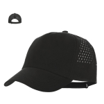 5-Panel-Mikrofaser-Kappe mit Perforationen hinten