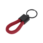 Schlüsselanhänger mit Polyesterband und Metallplatte zweite Ansicht