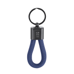 Schlüsselanhänger mit Polyesterband und Metallplatte Ansicht mit Druckbereich