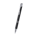 Aluminium Kugelschreiber mit silbernen Details, schwarze Tinte zweite Ansicht