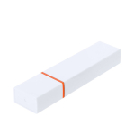 Textmarker mit weißem Etui und mehrfarbiger Tinte dritte Ansicht