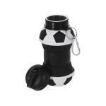Faltbarer Trinkbehälter im Fußball Design mit Karabiner 550 ml vierte Ansicht