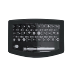 Werkzeug-Set mit Kunststoffetui und magnetischen Bits farbe schwarz erste Ansicht