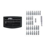 Werkzeug-Set mit Kunststoffetui und magnetischen Bits vierte Ansicht