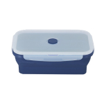 Faltbare Lunchbox mit transparentem Deckel und Sicherheitsverschluss farbe blau erste Ansicht