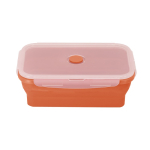 Faltbare Lunchbox mit transparentem Deckel und Sicherheitsverschluss farbe orange erste Ansicht
