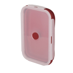 Faltbare Lunchbox mit transparentem Deckel und Sicherheitsverschluss dritte Ansicht