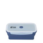 Faltbare Lunchbox mit transparentem Deckel und Sicherheitsverschluss Ansicht mit Druckbereich