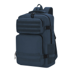 Polyester-Rucksack für Laptop mit mehreren Fächern 17” farbe marineblau erste Ansicht