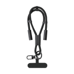 RPET-Armband mit Ladekabel und Datenübertragung 60 W farbe schwarz erste Ansicht