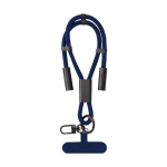 RPET-Armband mit Ladekabel und Datenübertragung 60 W farbe marineblau erste Ansicht