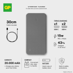 Powerbank 20000 mAh mit 3 Ports USB-A und USB-C68625b3e9b0dbdfc399644a0 farbe schwarz sechste Ansicht