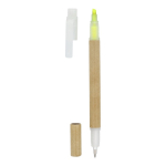Kugelschreiber mit Textmarker und blauer Nachfüllmine68625b419b0dbdfc39964516 farbe gelb sechste Ansicht