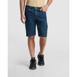 Unisex Jeans-Bermuda aus Baumwolle mit Mehrzwecktaschen 370g/m² Roly farbe jeansblau erste Gebrauchsansicht
