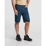Unisex Jeans-Bermuda aus Baumwolle mit Mehrzwecktaschen 370g/m² Roly farbe jeansblau dritte Gebrauchsansicht
