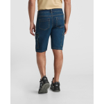Unisex Jeans-Bermuda aus Baumwolle mit Mehrzwecktaschen 370g/m² Roly farbe jeansblau vierte Gebrauchsansicht